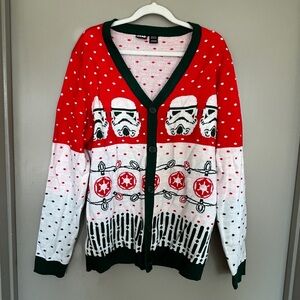 Star Wars Red and White Knit Christmas Sweater